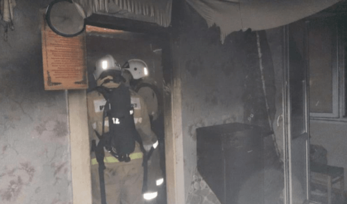 пожар в Костанае на Абая 28